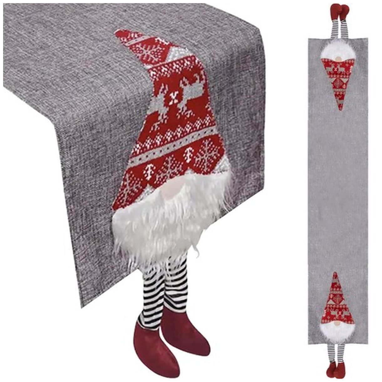 Bieżnik Świąteczny 180x33cm Ruhhy 22501 - Idealna Dekoracja na Twój Stół-3 Bieżnik Świąteczny 180x33cm Ruhhy 22501 - Idealna Dekoracja na Twój Stół-3