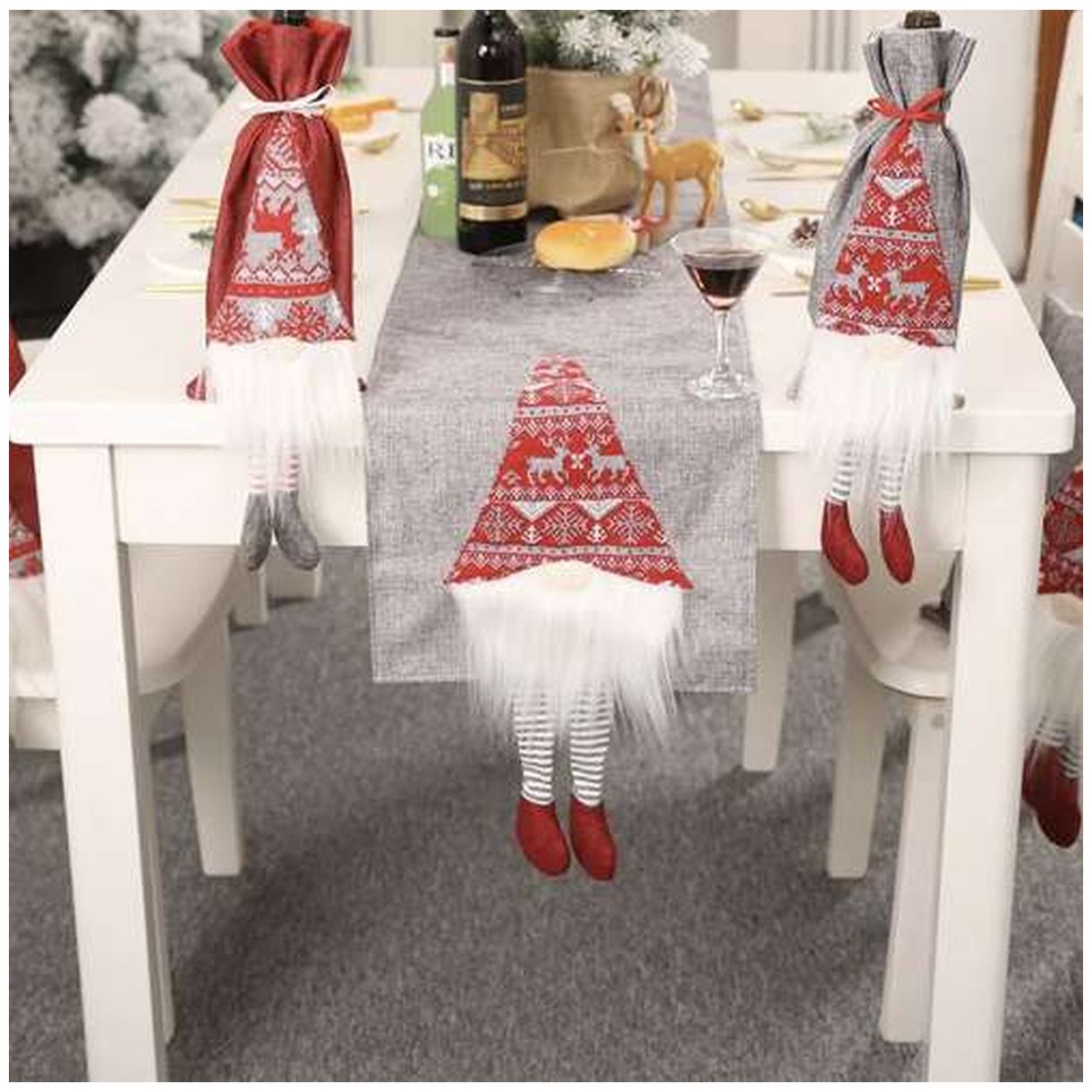 Bieżnik Świąteczny 180x33cm Ruhhy 22501 - Idealna Dekoracja na Twój Stół-1 Bieżnik Świąteczny 180x33cm Ruhhy 22501 - Idealna Dekoracja na Twój Stół-1