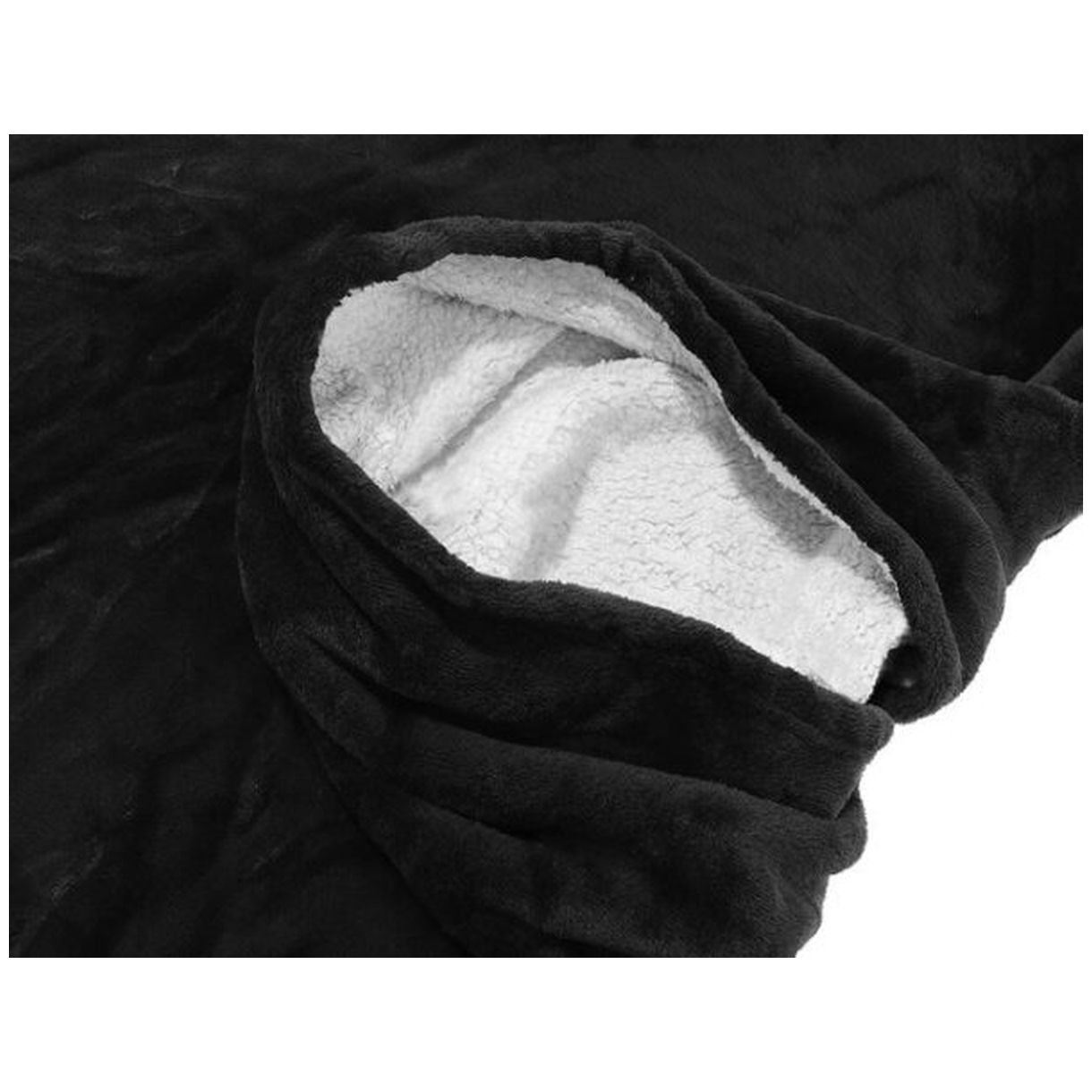 Bluza XXL – Koc Czarny - Idealna na Chłodne Wieczory-1 Bluza XXL – Koc Czarny - Idealna na Chłodne Wieczory-1