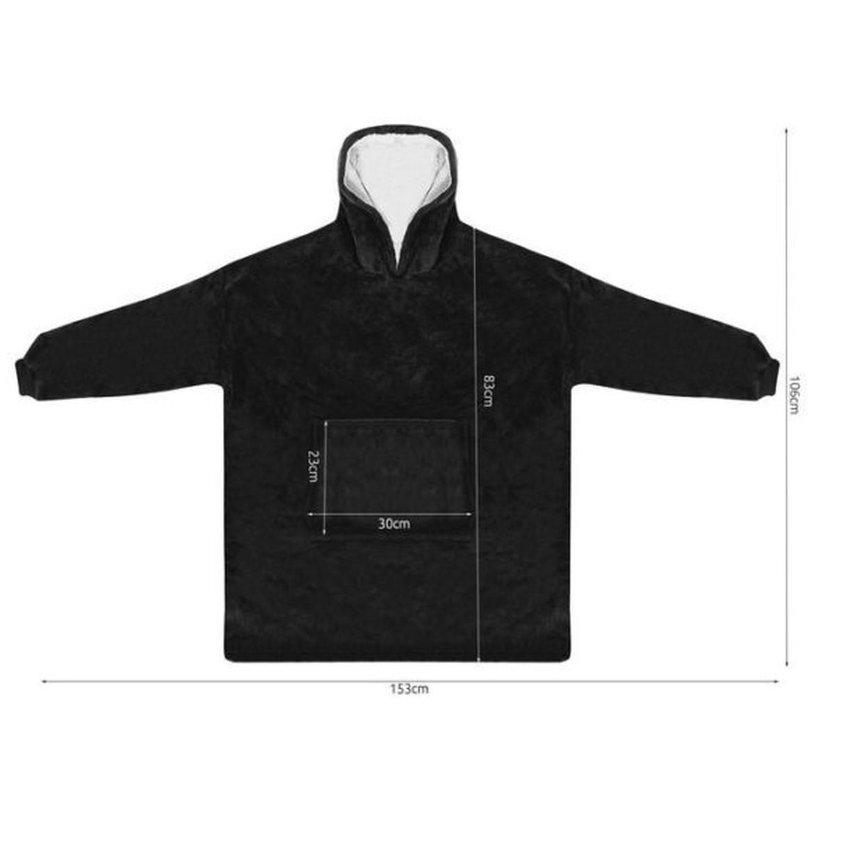 Bluza XXL – Koc Czarny - Idealna na Chłodne Wieczory-2 Bluza XXL – Koc Czarny - Idealna na Chłodne Wieczory-2