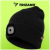 czapka zimowa z latarka czarna trizand 22663 9