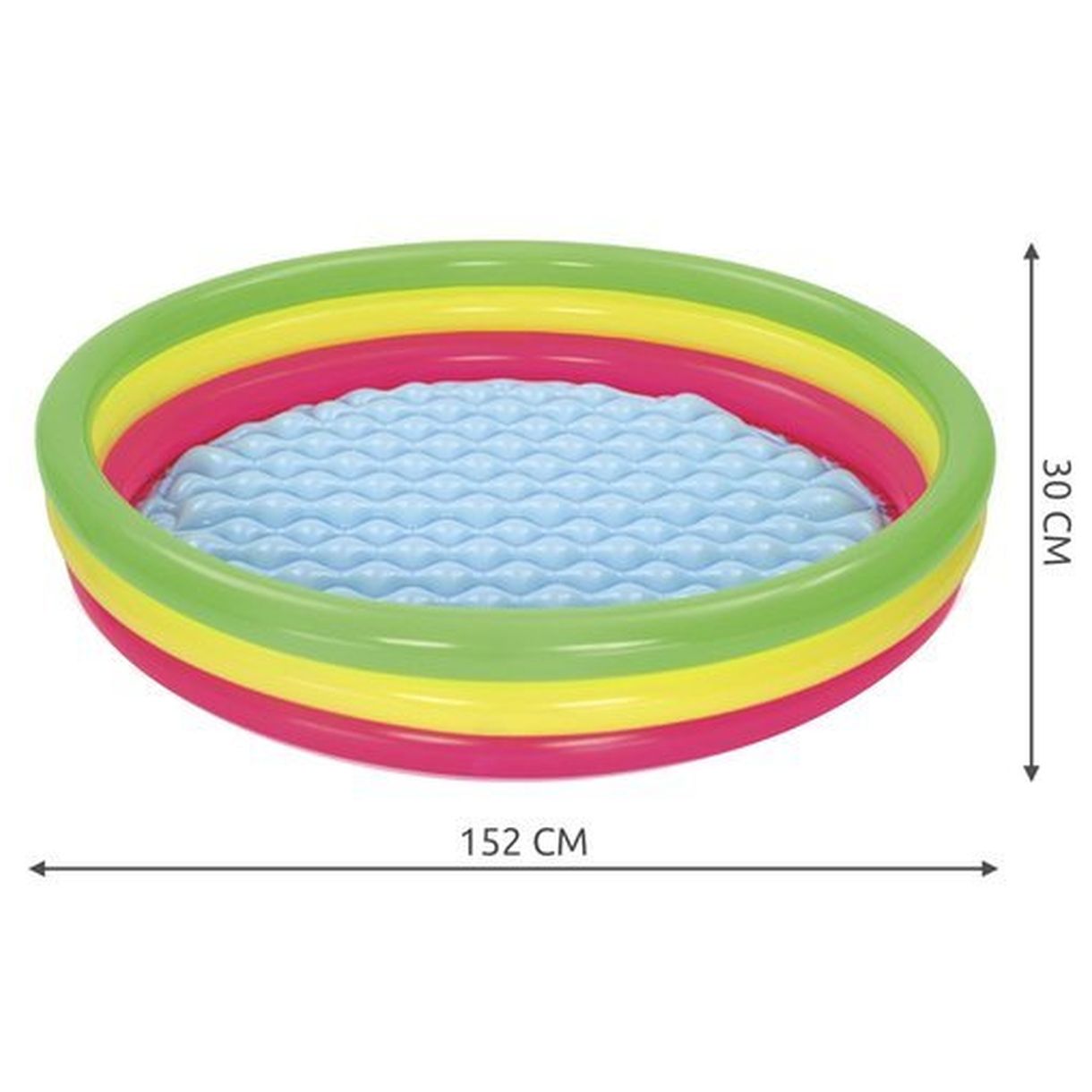 Dmuchany Basen Tęczowy 152cm Bestway 51103 - Idealny dla Maluchów-2 Dmuchany Basen Tęczowy 152cm Bestway 51103 - Idealny dla Maluchów-2
