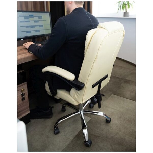 fotel biurowy z podnozkiem bialy malatec 23287 14