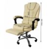 fotel biurowy z podnozkiem bialy malatec 23287 4