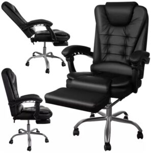 fotel biurowy z podnozkiem czarny malatec 23286 1
