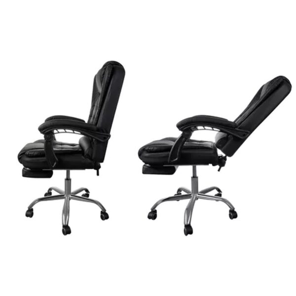 fotel biurowy z podnozkiem czarny malatec 23286 11
