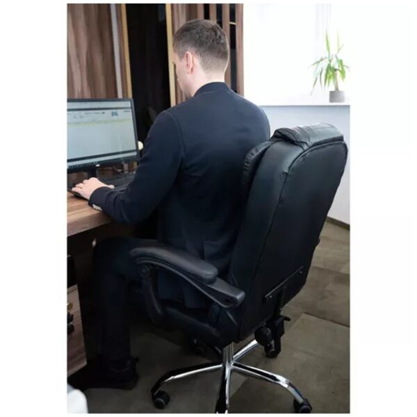 fotel biurowy z podnozkiem czarny malatec 23286 14