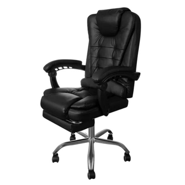 fotel biurowy z podnozkiem czarny malatec 23286 2