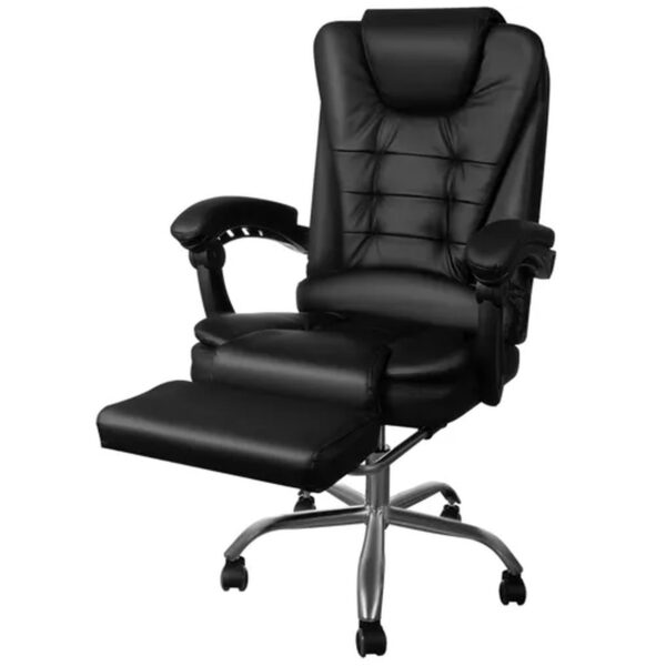 fotel biurowy z podnozkiem czarny malatec 23286 4