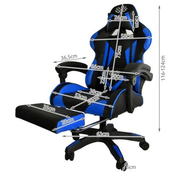 fotel gamingowy czarno niebieski dunmoon 4