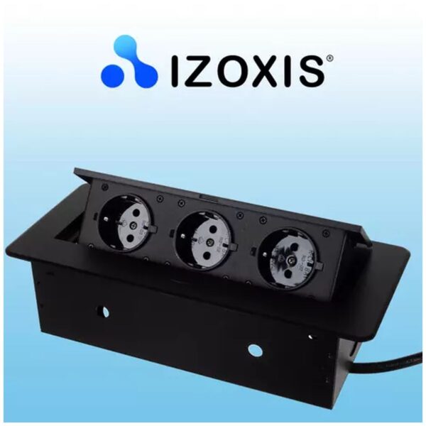 gniazdo chowane w blat potrojne izoxis 21659 11