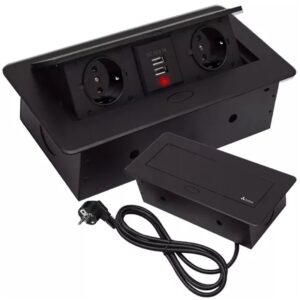 gniazdo chowane w blat usb podwojne izoxis 21446 1