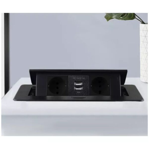 gniazdo chowane w blat usb podwojne izoxis 21446 10