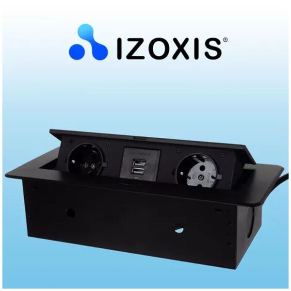 gniazdo chowane w blat usb podwojne izoxis 21446 6