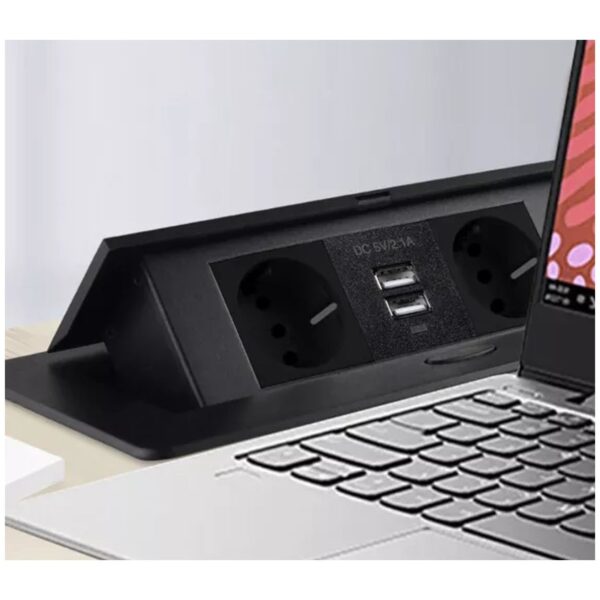 gniazdo chowane w blat usb podwojne izoxis 21446 9