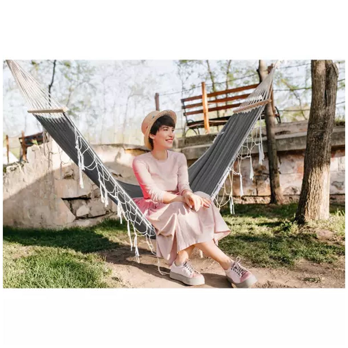 Hamak Ogrodowy 200x100cm Gardlov 21079 - Idealny do Relaksu-3 Hamak Ogrodowy 200x100cm Gardlov 21079 - Idealny do Relaksu-3