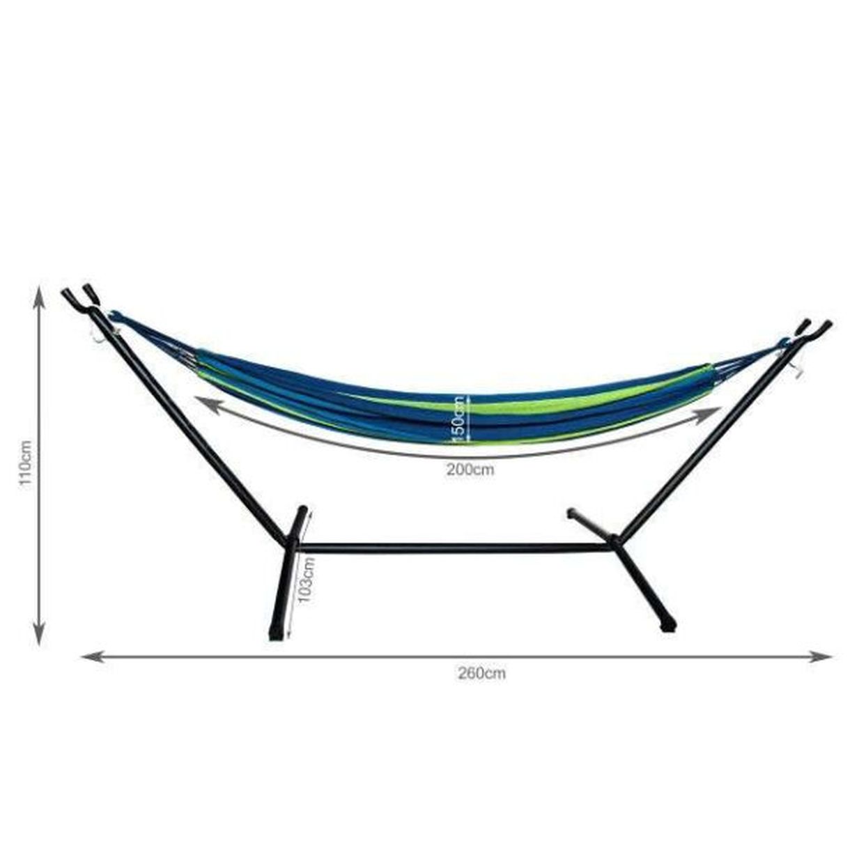 Hamak Ogrodowy 200x150cm ze Stelażem - Idealny na Relaks w Ogrodzie-3 Hamak Ogrodowy 200x150cm ze Stelażem - Idealny na Relaks w Ogrodzie-3
