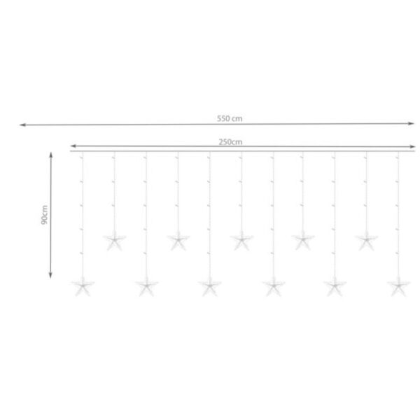 kurtyna swietlna 108led zimny bialy 31v ks11322 11