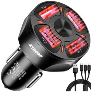 ladowarka samochodowa 4x usb kabel xtrobb 19907 1