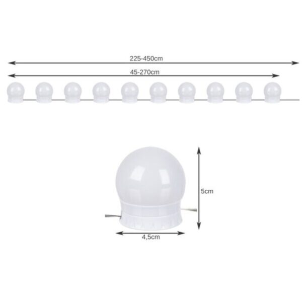 lampki led na lustro do toaletki 10szt 11