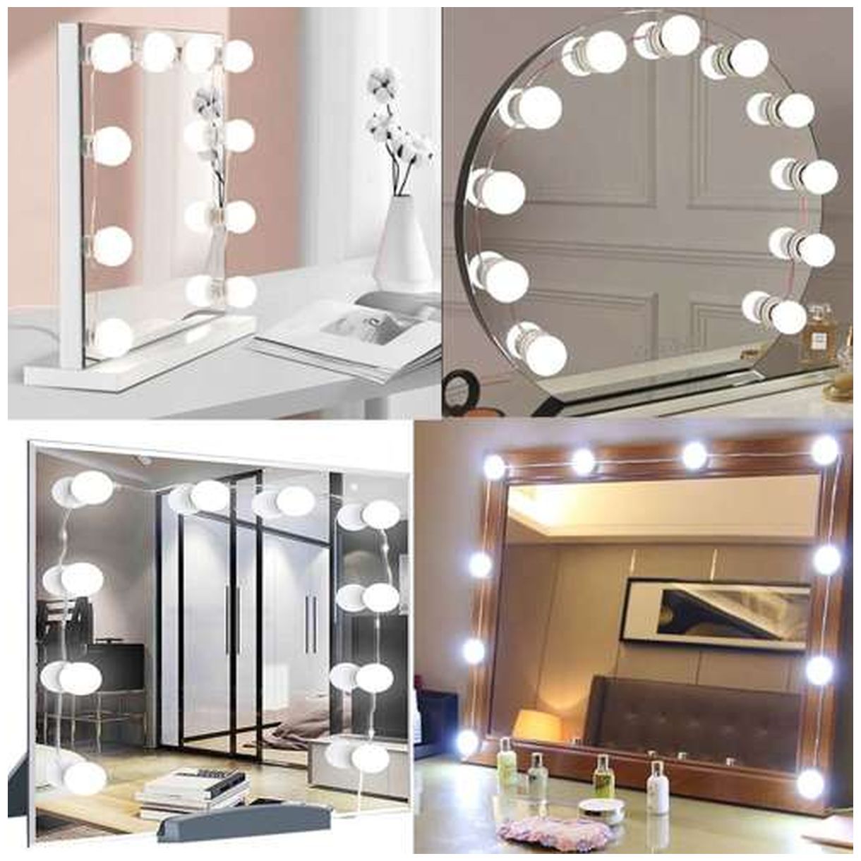 Lampki LED na Lustro/ do Toaletki - 10szt-2 Lampki LED na Lustro/ do Toaletki - 10szt-2
