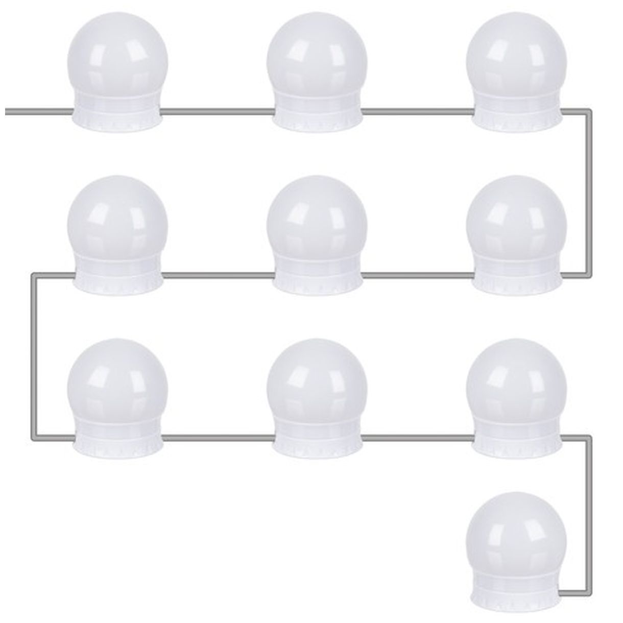 Lampki LED na Lustro/ do Toaletki - 10szt-3 Lampki LED na Lustro/ do Toaletki - 10szt-3
