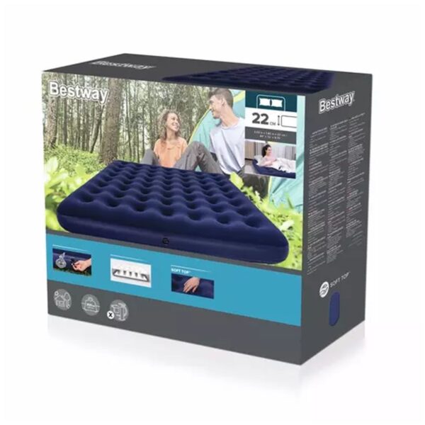 materac dwuosobowy 203x183x22cm bestway 67004 3