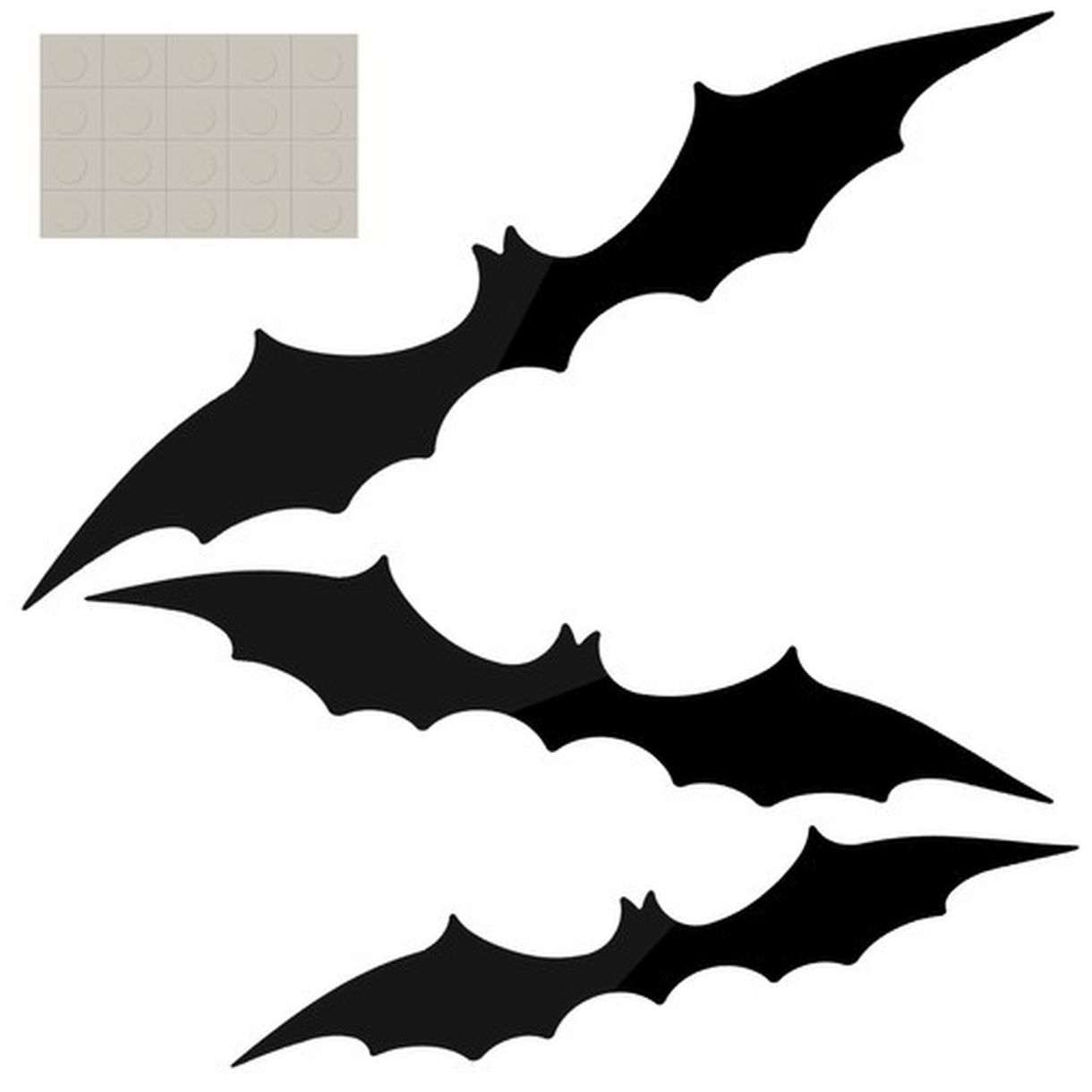 Nietoperz - Dekoracja Zestaw 3szt. Malatec 22004 - Idealny Wystrój na Halloween-1