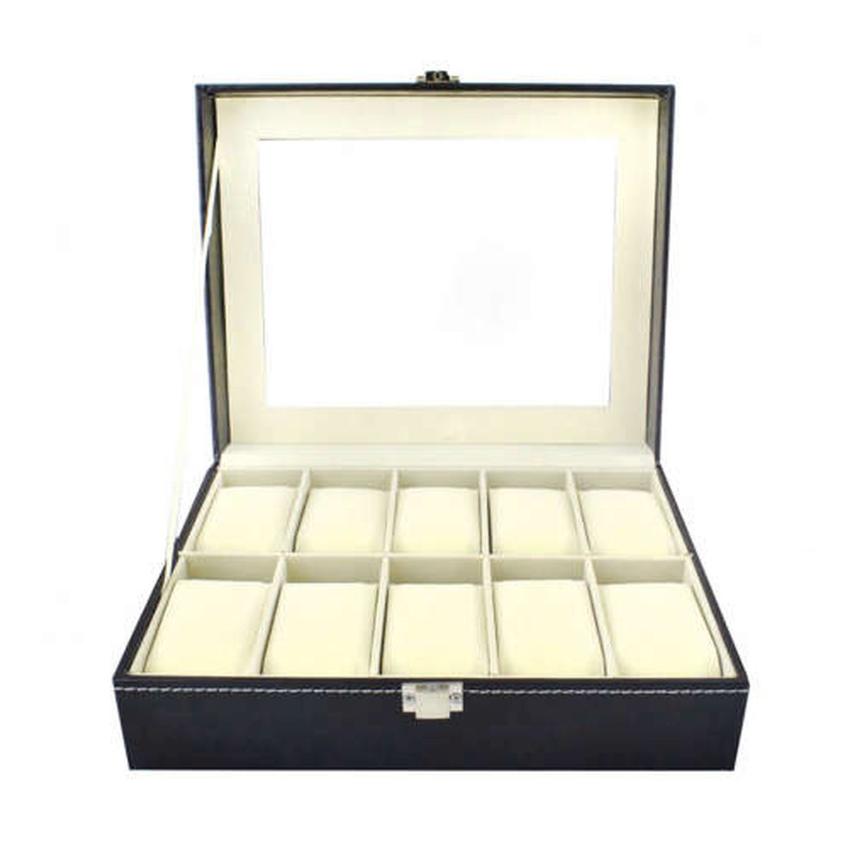 Organizer na Zegarki 10 Przegródek - Elegancka Ochrona dla Twojej Biżuterii-1 Organizer na Zegarki 10 Przegródek - Elegancka Ochrona dla Twojej Biżuterii-1