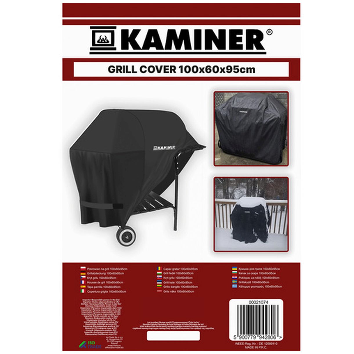 Pokrowiec na Grill 100x60x95cm Kaminer 21074 - Idealna Ochrona dla Twojego Grilla-3 Pokrowiec na Grill 100x60x95cm Kaminer 21074 - Idealna Ochrona dla Twojego Grilla-3