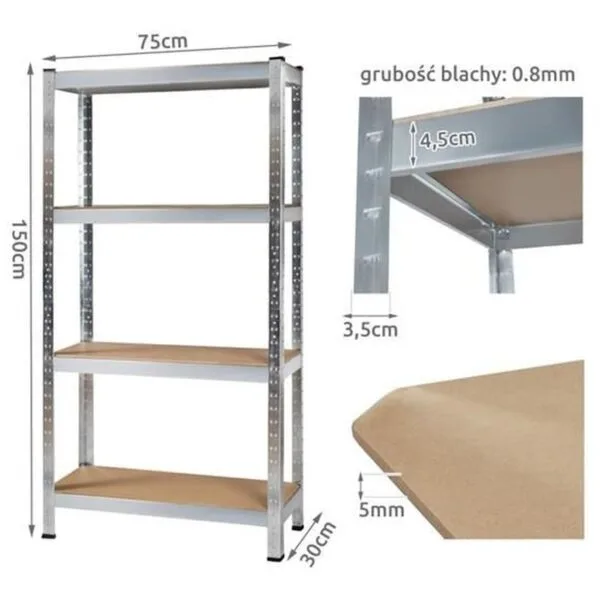 regal magazynowy 150x75x30 9