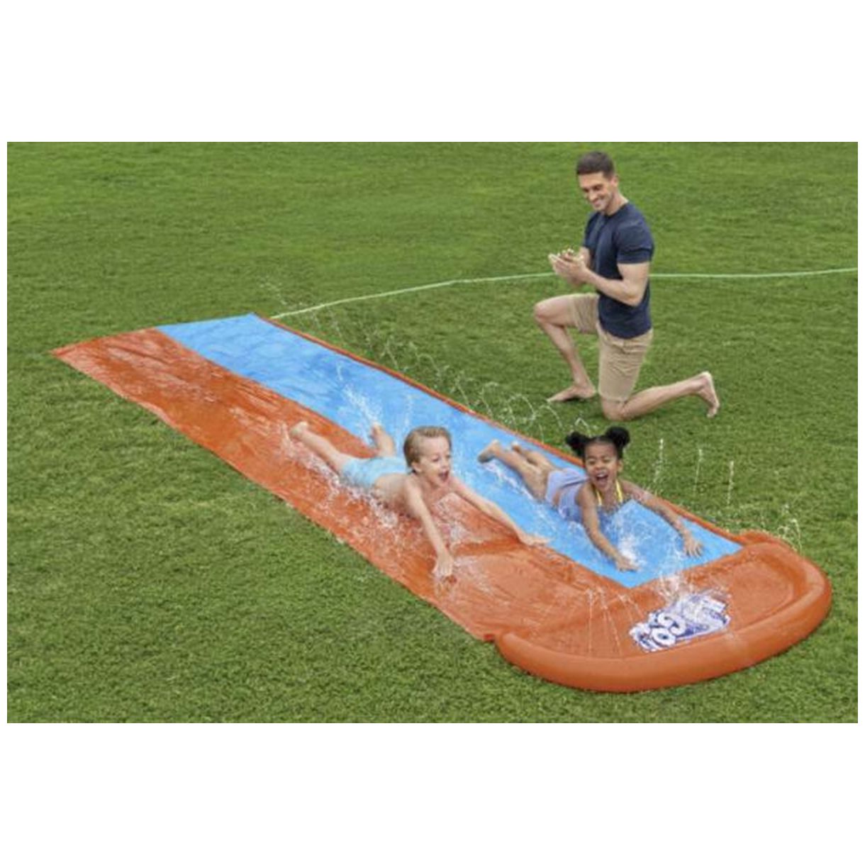 Podwójna Ślizgawka Wodna H2GO BESTWAY 52328 - Idealna na Lato-2 Podwójna Ślizgawka Wodna H2GO BESTWAY 52328 - Idealna na Lato-2