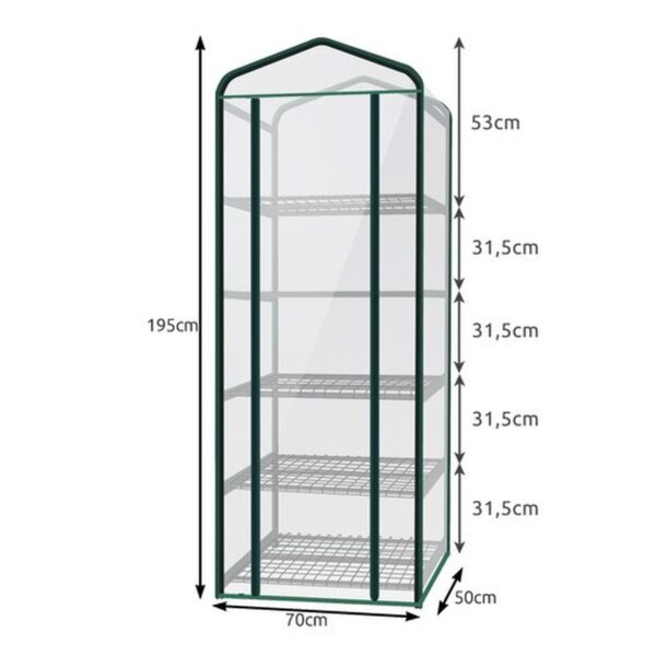szklarnia foliowa mini 5 polek 23359 14