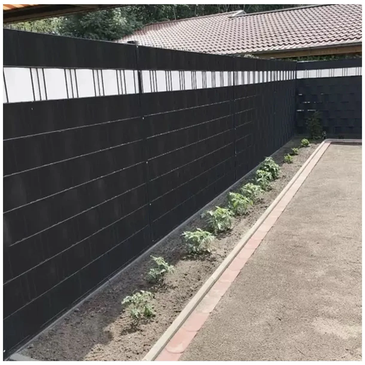 Taśma Ogrodzeniowa 19cmx35m 630g/m² Czarna 23705 - Wytrzymałość i Estetyka-2