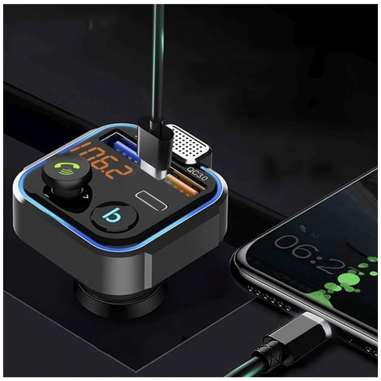 Transmiter/Ładowarka Bluetooth FM Xtrobb 22355 - Funkcjonalność i Wygoda w Twoim Samochodzie-2 Transmiter/Ładowarka Bluetooth FM Xtrobb 22355 - Funkcjonalność i Wygoda w Twoim Samochodzie-2