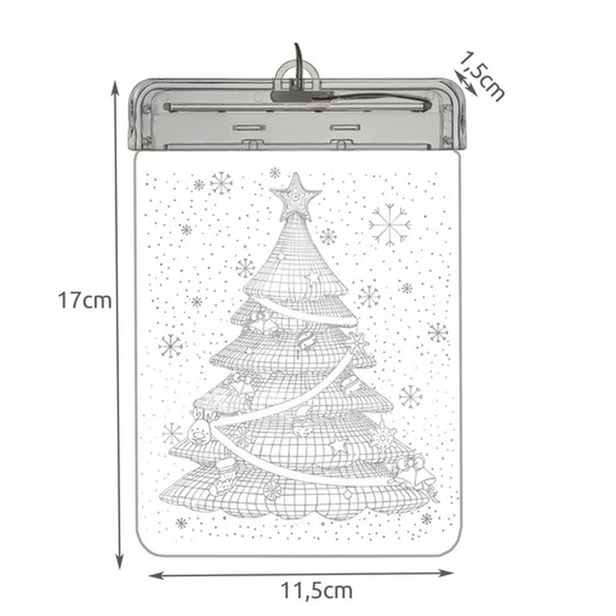 Witraż LED 3D - Choinka - Idealna Ozdoba na Święta-1 Witraż LED 3D - Choinka - Idealna Ozdoba na Święta-1