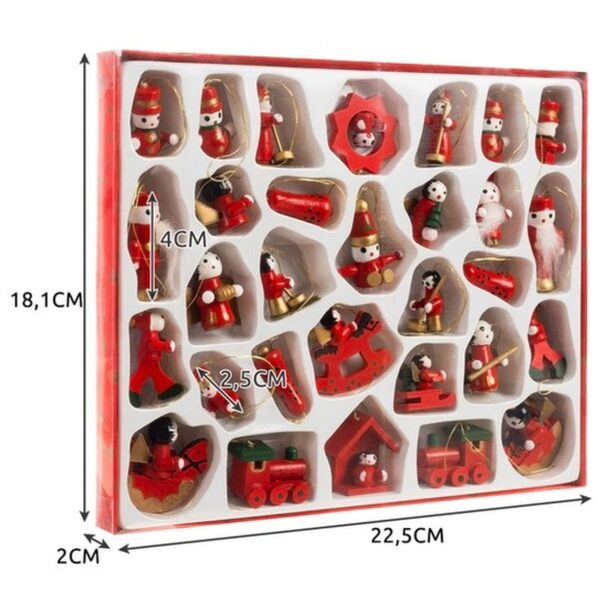 zawieszki drewniane bombki na choinke 30 szt 3