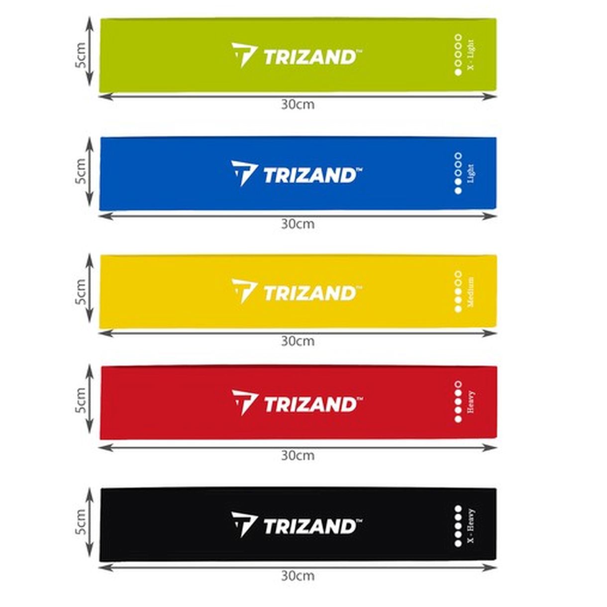 Zestaw Gum do Ćwiczeń Trizand 21955 - Idealny do Treningu i Rehabilitacji-3 Zestaw Gum do Ćwiczeń Trizand 21955 - Idealny do Treningu i Rehabilitacji-3