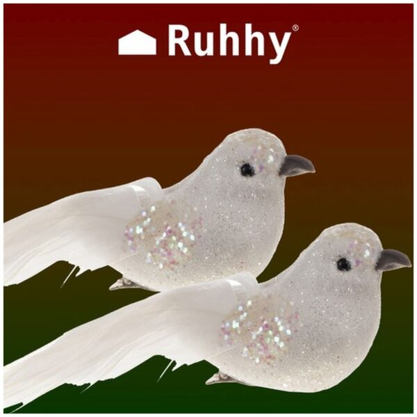 bombki choinkowe ptaszki 2szt ruhhy 22338 2