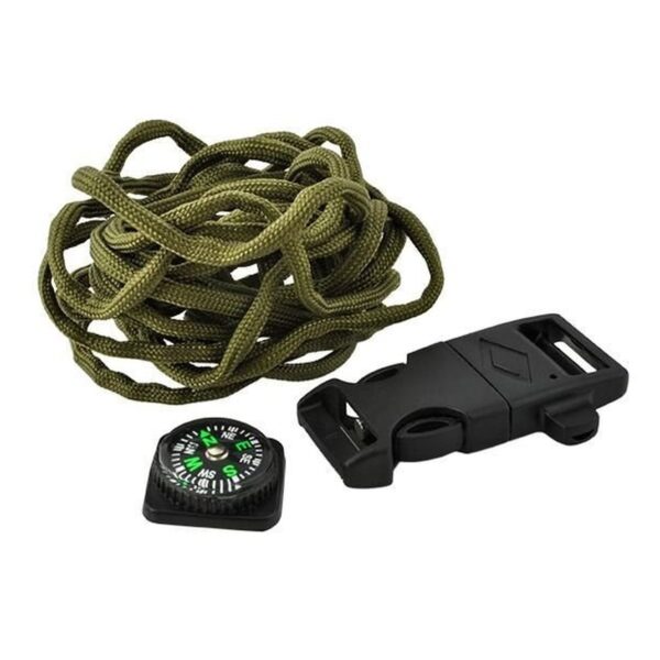bransoletka survival z akcesoriami zielona 10