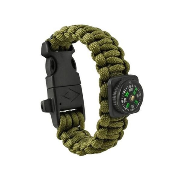 bransoletka survival z akcesoriami zielona 2
