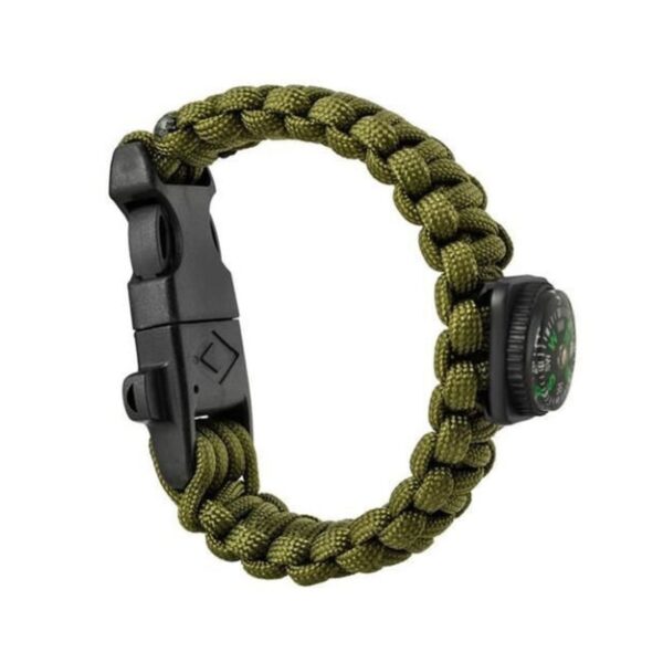 bransoletka survival z akcesoriami zielona 3