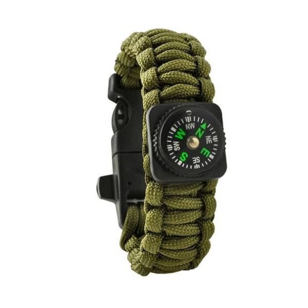 bransoletka survival z akcesoriami zielona 5