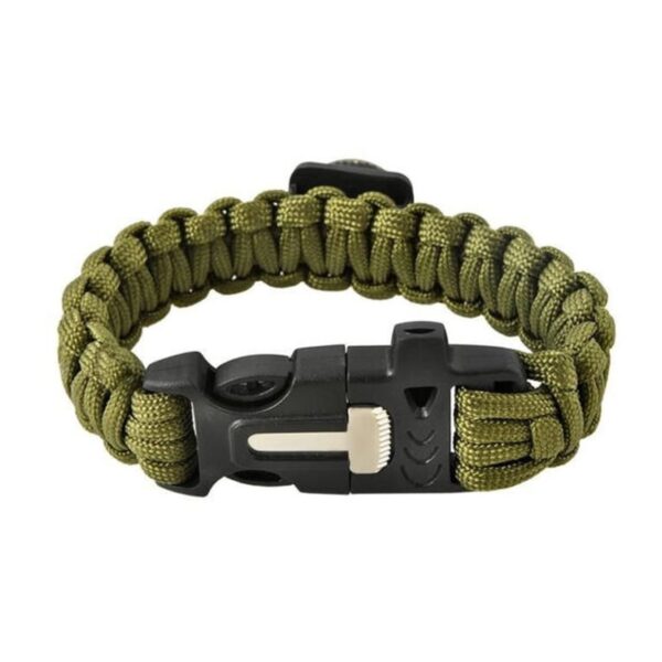 bransoletka survival z akcesoriami zielona 6