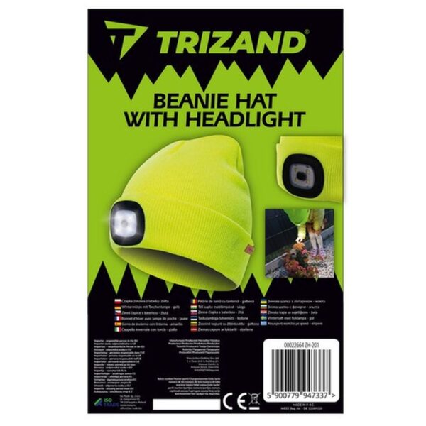 czapka zimowa z latarka zolta trizand 22664 2