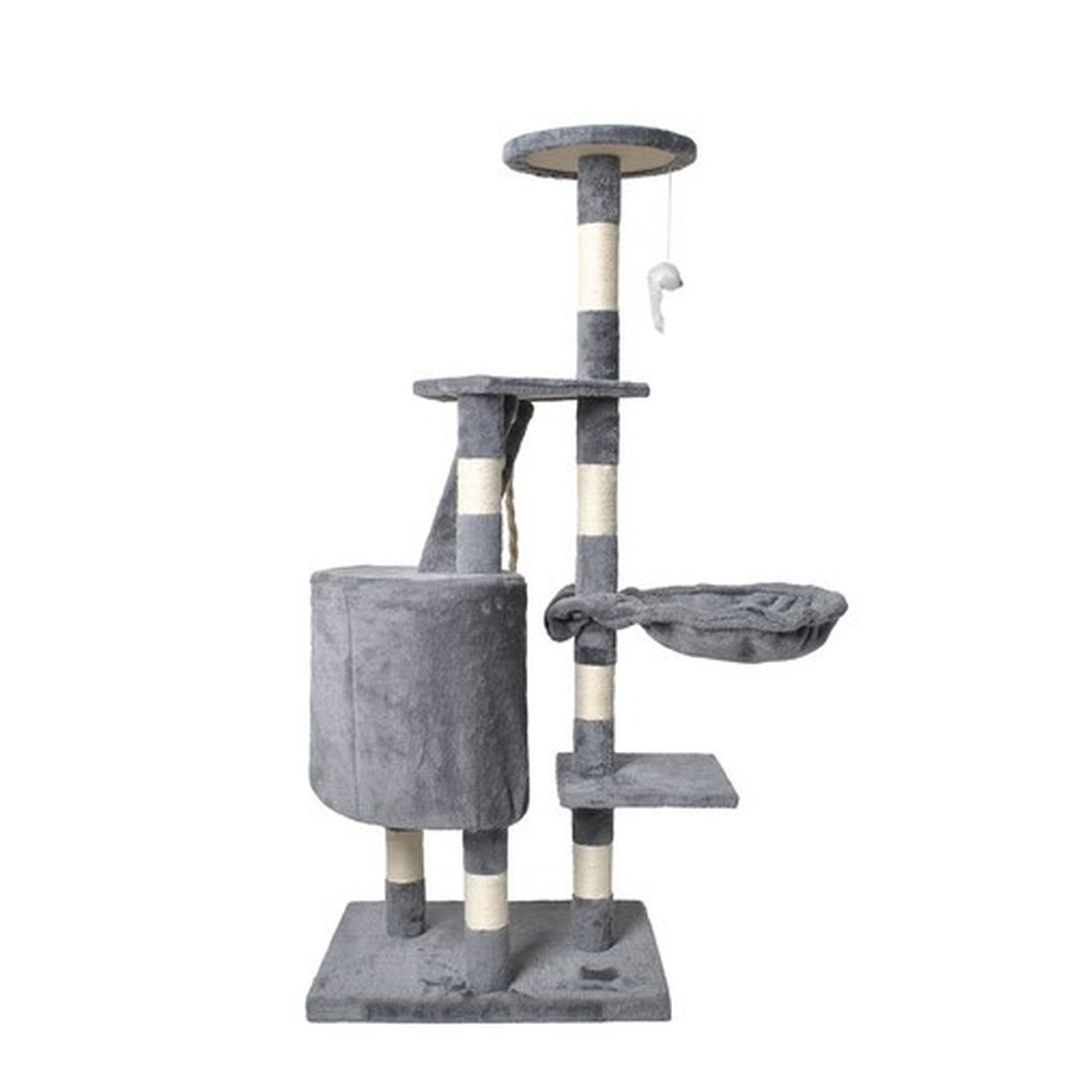 Drzewko dla Kota 118cm Szare - Idealne Miejsce dla Twojego Pupila-1 Drzewko dla Kota 118cm Szare - Idealne Miejsce dla Twojego Pupila-1