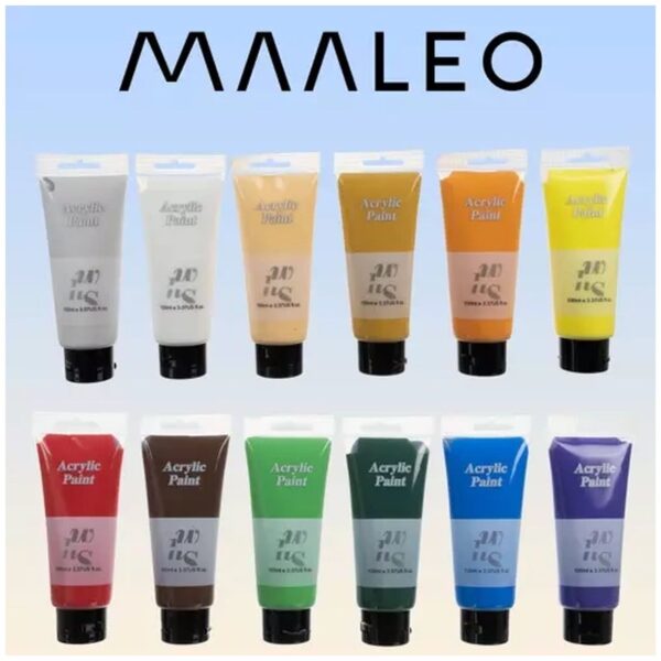 farby akrylowe 12szt 100ml maaleo 20424 2