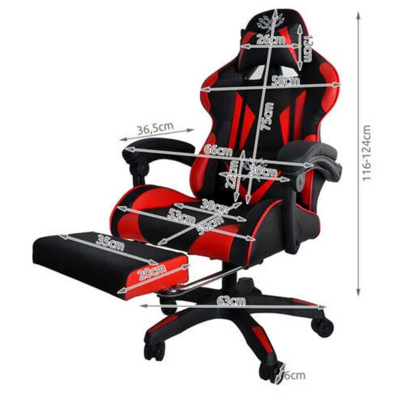 fotel gamingowy czarno czerwony dunmoon 4