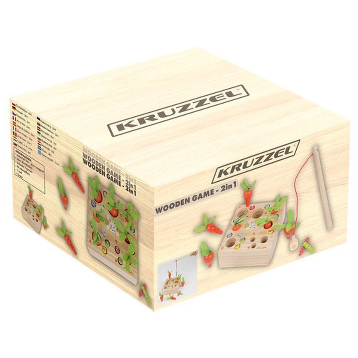 Drewniana Gra Edukacyjna Montessori 2w1 Kruzzel 24745 - Fascynujący Marchewkowy Ogród dla Dzieci-2 Drewniana Gra Edukacyjna Montessori 2w1 Kruzzel 24745 - Fascynujący Marchewkowy Ogród dla Dzieci-2