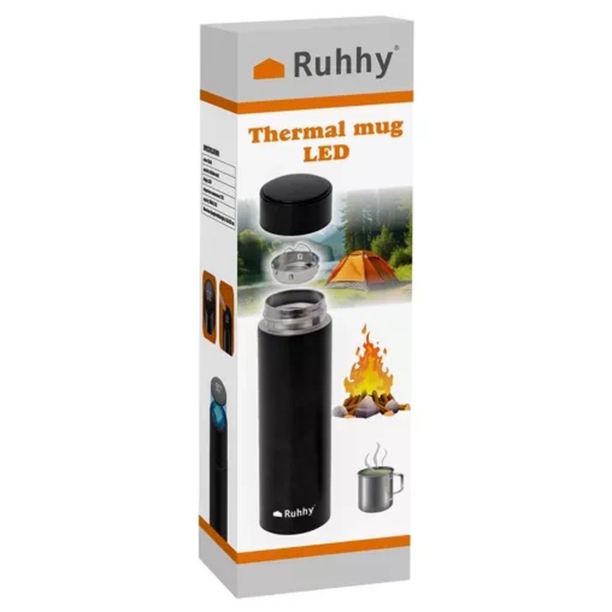 Kubek Termiczny z Wyświetlaczem LED Ruhhy 23261 - Idealny do Każdego Napoju-2 Kubek Termiczny z Wyświetlaczem LED Ruhhy 23261 - Idealny do Każdego Napoju-2